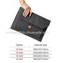 Fashion Wool Felt Laptop Sleeve Bag Notebook Handbag Case For Macbook Air Pro Retina 11 12 13 15 Lenovo Asus HP L