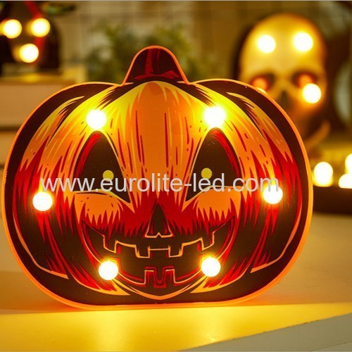 Led 3D Pumpkin Spider Skull Battery Halloween Party Bar Decoration Night Light