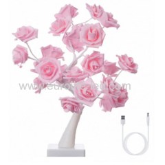 Led Rose Tree USB Battery Dual Purpose Romantic Holiday Room Party Decoation Night Light Monther's Day