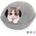 HOOPET Dog Cat Bed Cave Sleeping Bag Zipper Egg Shape Felt Cloth Pet House