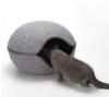 Egg Shape Dog Cat Bed Cat Sleeping Bag Zipper Felt Cloth Winter Warm Pet House All Around Cat Nest With Detachable Cushi