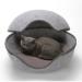 Egg Shape Dog Cat Bed Cat Sleeping Bag Zipper Felt Cloth Winter Warm Pet House