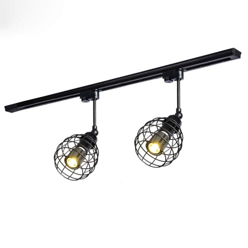 euroliteLED Adjustable LED Retro Track Spotlight Long Pole Spotlight (Two Heads)