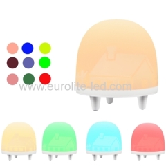 Led Dimmable RGB Eight Colors Three Gear Brightness Silicone Battery USB Bedroom Decration Night Light