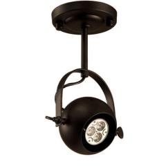 euroliteLED Single Head Industrial Vintage Ceiling Spotlights Black Long Pole Spotlights