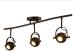 euroliteLED Three Heads Industrial Vintage Ceiling Spotlights Black Long Pole Spotlights