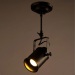 euroliteLED Single Head Ceiling Light Industrial Retro Spotlight Adjustable Lamp Head Long Pole LED Light Fixture Black