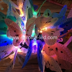 Led Solar Power Animal Design Multi-Color Fiber Optic Butterfly Party Holiday Decoration Night Light
