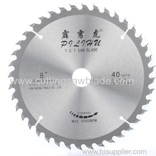 Tungsten Carbide Wood Cutting Tool 200mm 40t For Cutting Soft Hard Wood Dry Wet Wood