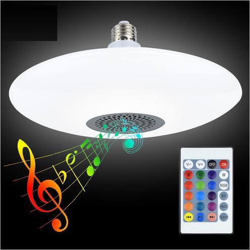 euroliteLED 30W Smart Light Bulb LED Bluetooth Speaker UFO Bulb Romote Control Stepless Dimming RGBW Music Bulb