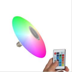 euroliteLED 30W Smart Light Bulb LED Bluetooth Speaker UFO Bulb Romote Control Stepless Dimming RGBW Music Bulb