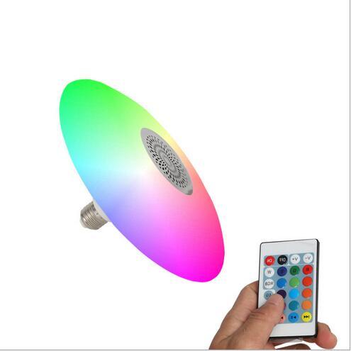 euroliteLED 30W Smart Light Bulb LED Bluetooth Speaker UFO Bulb Romote Control Stepless Dimming RGBW Music Bulb
