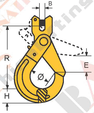 G80 CLEVIS SELF-LOCKING HOOK