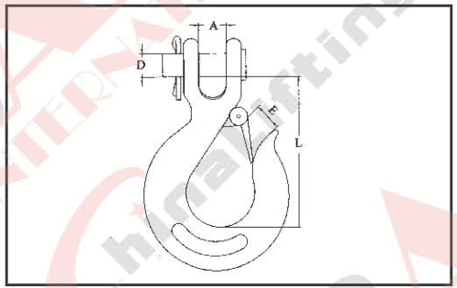 S.S. CLEVIS SLIP HOOK AISI :304 or 316