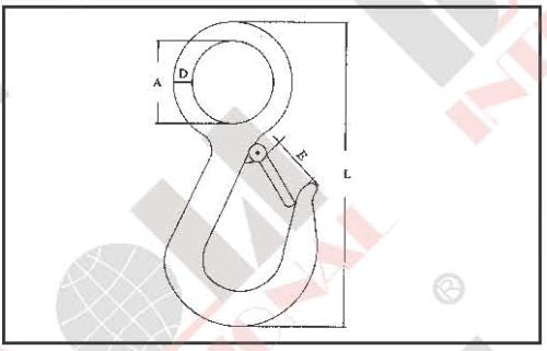 S.S. LARGE EYE HOOK AISI:304 or 316