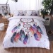 White Dream catcher Bedding Set comforter bedding sets king Bohemian Print Bedclothes King Feathers Duvet Cover set