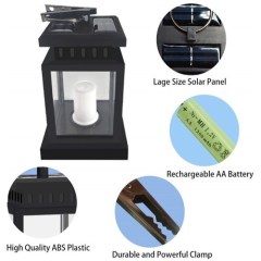 Led Hanging Solar Lights sulkily Waterproof Handing Solar Candle Lantern Hanging Decoration Garden Night Light