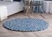 Handmade Custom Size Round Felt Ball Rug 140 cm Multicolour Blue AMDO