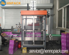 Automated drop type Case Packer for -Pouch-Oil Gravity carton box packer
