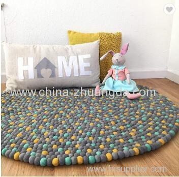 Add to CompareShare Handmade Custom Size 100cm Round Wool Felt Ball Rug On Sale