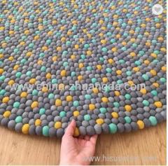 Add to CompareShare Handmade Custom Size 100cm Round Wool Felt Ball Rug On Sale