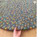 Add to CompareShare Handmade Custom Size 100cm Round Wool Felt Ball Rug On Sale