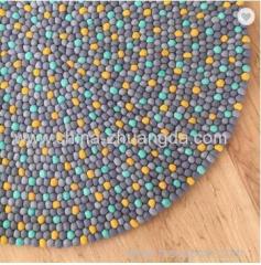 Add to CompareShare Handmade Custom Size 100cm Round Wool Felt Ball Rug On Sale