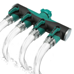 Plastic garden hose 4-way splitter