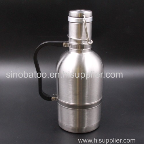 The custom designed 2l stainless steel Vacuum Insulated beer Growler Keg
