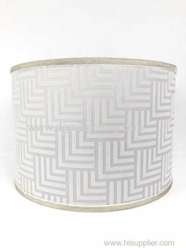 Velvet lamp shade with light grey