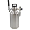 classic stainless steel 128oz water bottle or called it 128 oz beer growler
