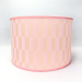 Velvet lamp shade with light pink