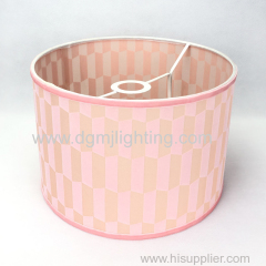 Velvet lamp shade with pink