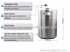 SUS 304 stainless steel draft beer kegs size