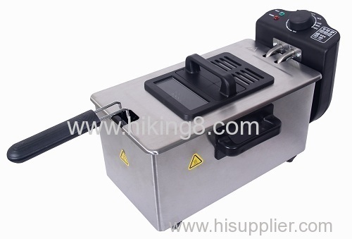 Electric stalinless steel home use oil deep fryer with window