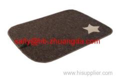 Wool Felt Sauna Mat wool felt sauna cushion Round and Rectangular Shape with Stickers and Embroidery