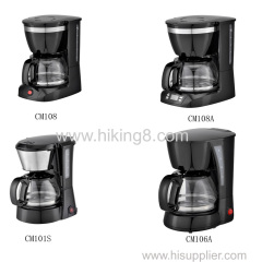 Cup Home Use Electric Drip Coffee Maker Machine With Stainless Steel Decoration