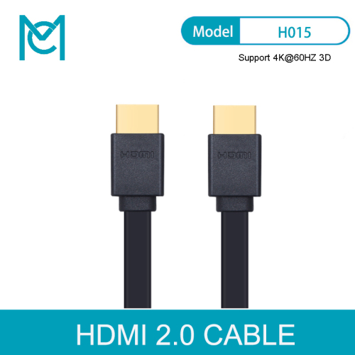 MC Flat Long HDMI Cable 2.0 High Speed Gold Plated Male-Male Version HD 4K 3D for HDTV XBOX Computer Cable 0.5m -15m