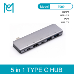 MC 7 in 1 USB C Hub for MacBook Pro 13 15" Adapter Duo Type C 5Gbps PD 4K HDMI microSD/SD Metal USB Hub