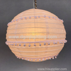 Round pink paper lanterns shade