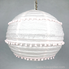 Round pink paper lanterns shade