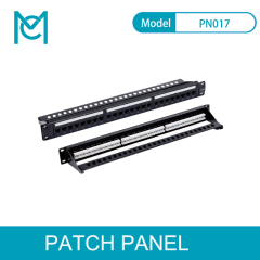 MC CAT 5e-6-6A Modular Patch Panel Unshielded 24-Port Blank 1U Rack Mount Black Color