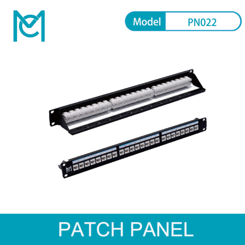 MC Modular Patch Panel Unshielded 24-Port Blank 1U Rack Mount Black