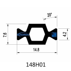 14.8mm Hollow Chamber Polyamide Insulating Profiles for Windows and Doors