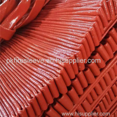 Silicone fiberglass braided high temperature resistant sleeve for hose wire line heat protection