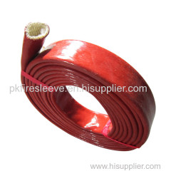 Silicone coated high temp fiberglass braided sleeve for heat protection