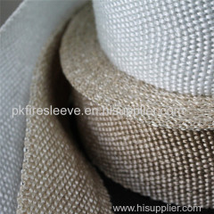 Tan color Fiberglass Heat Cleaned Exhaust Wrap heat tape