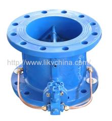 Micro-resistance retarded closed butterfly check valve