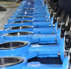 Anticorrosion 300mm ci body wafer type butterfly valve for industry