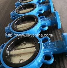 Anticorrosion 300mm ci body wafer type butterfly valve for industry